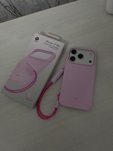 iphone cable: Розовый аксессуар‑чехол с ремешком для iPhone 17 Pro (бренд beats) - — 1