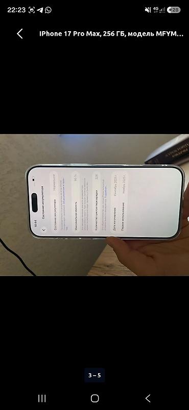 macbook pro 2019: IPhone 17 Pro Max, 256 ГБ (на экране «Об этом устройстве»: модель — 5