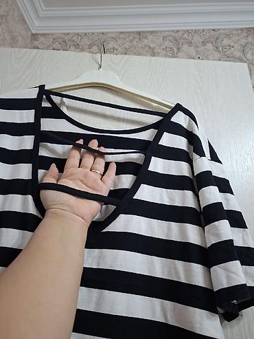 alt geyim: Qara-ağ zolaqlı qadın bluz.44_46 olcuye uyugundur - Model: rahat — 3
