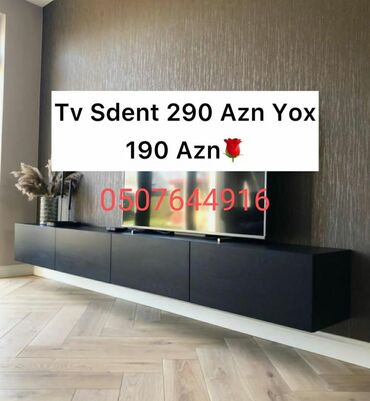 qol alti tuklerin temizlenmesi: Yeni, Düz TV altlığı, Polkasız, Laminat, Azərbaycan