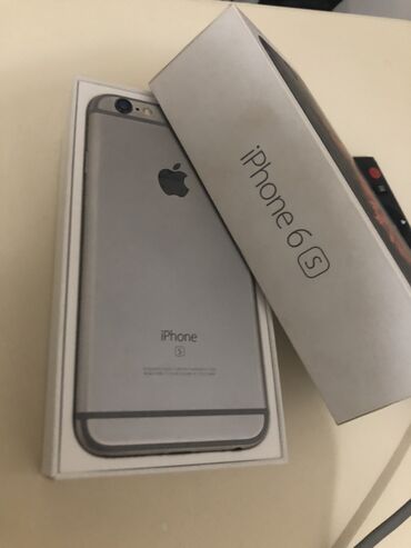 IPhone 6s, Б/у, 64 ГБ, Space Gray, Наушники, Зарядное устройство, Защитное стекло, 70 %