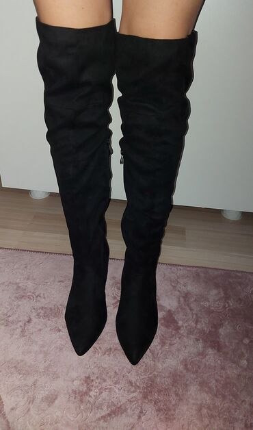 crne antilop cizme: High boots, 38