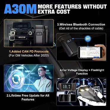 Auto dijagnostika: XTOOL Anyscan A30M V2.0 Najnoviji OBD2 Bluetooth CANFD FCA Oil Reset — 18