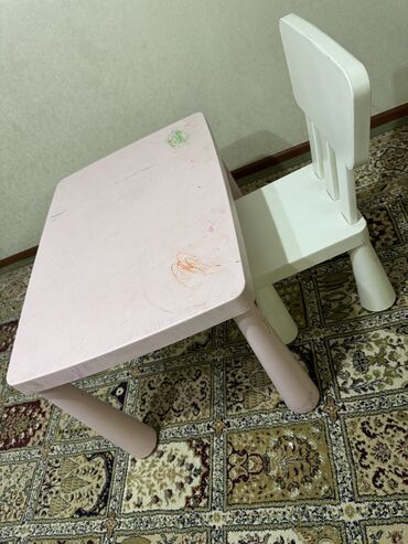 детский стул и столик: Балдар үстөлдөрү Кыздар үчүн, Колдонулган