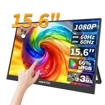 Monitorlar: HGFRTEE 15.6” Sensorlu Portativ Monitor – Full HD, Touch Screen