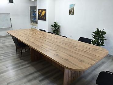 iclas masası: Oval masa, Siyirməsiz, Teksturalı laminat, Zəmanətsiz, Kredit yoxdur — 1