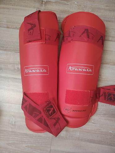 Ортезы: Arawaza Shin Guard – WKF təsdiqli, qırmızı rəng - Növü: Karate üçün — 2