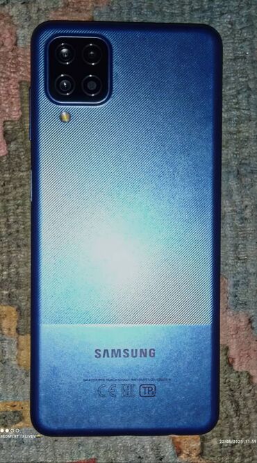Samsung: Samsung Galaxy A12, 64 GB, rəng - Göy, Barmaq izi