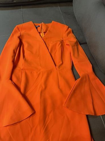 bluza sa perjem: Haljina Blondy – narandžasta, veličina L - Elegantna mini/koleno — 4