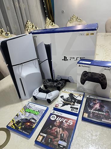 Видео оюндар жана приставкалар: 🎮 Продаётся Sony PlayStation 5 Slim — практически новая! ✨ Состояние — 8