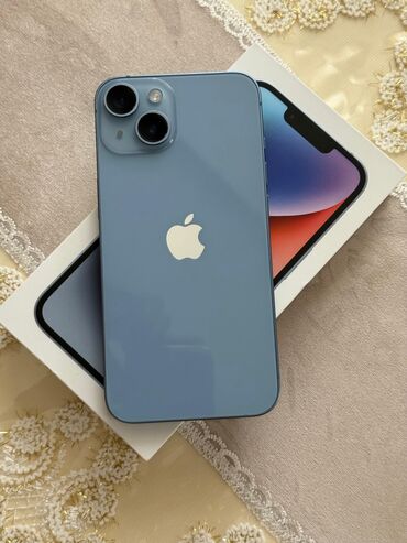 işlənmiş hard disk: IPhone 14, Синий, Face ID