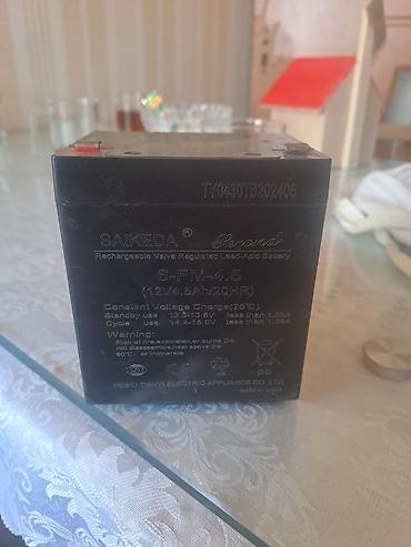 elektrik pompa: SAIKEDA 6-FM-4.5 akkumulyator - Tip: VRLA (valve-regulated) — 2