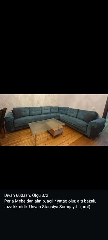 Künc divan, İşlənmiş, Açılan, Bazalı, Çatdırılma yoxdur