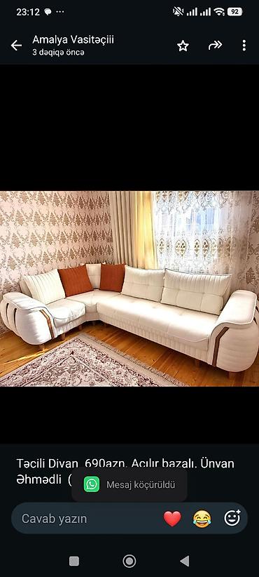 Təcili Divan 690azn. Açılır bazalı. Ünvan Əhmədli (6802) aml — 1
