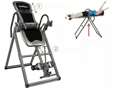 Инверсионные столы: • Максимальная нагрузка на пользователя — 136 кг. • Удлинённая ручка — 15