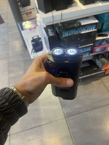 Mikrofonlar: Moto ve velasiped ucun dinamik Fanarli Blutuz Usb 10watt Zemanet