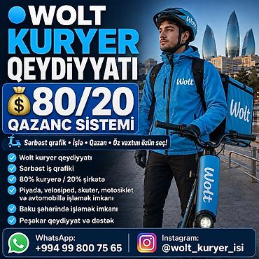 Sürücü-kuryer tələb olunur, Şəxsi nəqliyyat vasitəsi ilə, Gündəlik ödəniş, Təcrübəsiz