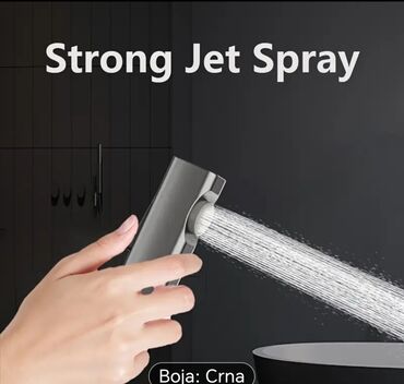 Ostale sanitarije: Tuš sistem 4-u-1 – boja: crna - Gornja “kišna” tuš ruža 11" za širok — 4