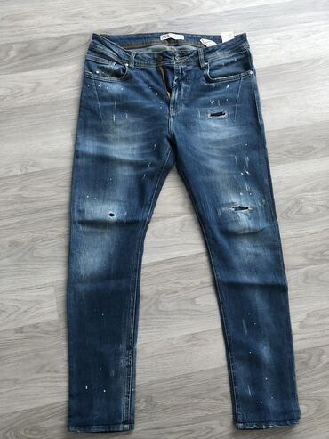 zara jeans: Cinslər Zara, XL (EU 42), rəng - Göy