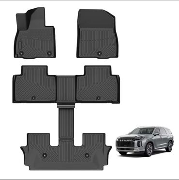 коврик на понель: 3D Резина Төшөмөлдөр Салон үчүн Hyundai, түсү - Кара