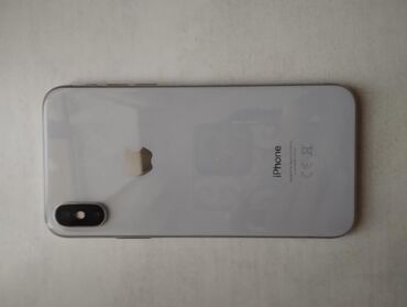 айфон щ: IPhone X, Б/у, 64 ГБ, Белый, Защитное стекло, Чехол, Кабель, 81 %
