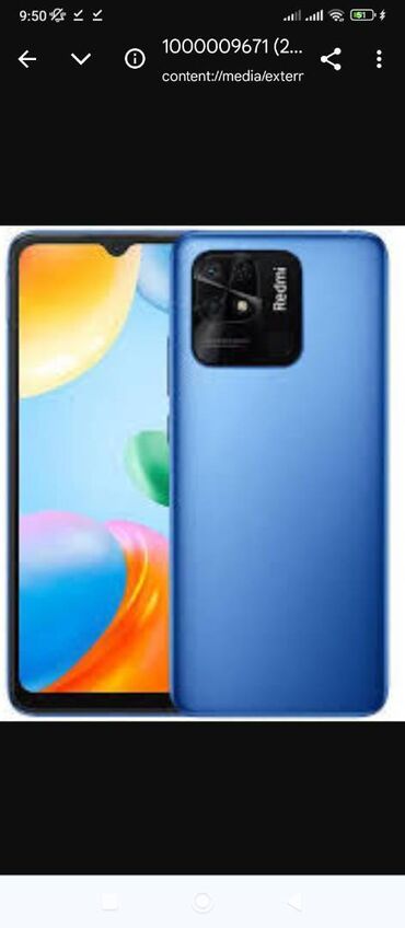 10c: Xiaomi Redmi 10C, 128 GB, rəng - Göy