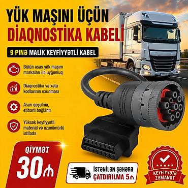 kia 2006: Yük maşını üçün diaqnostika kabeli. 9 pinə malik keyfiyyətli — 1