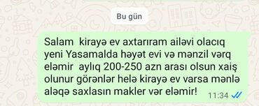 memar əcəmidə kirayə evlər: ‼️Belə ev kirayə verən varsa yazsın mənə ‼️