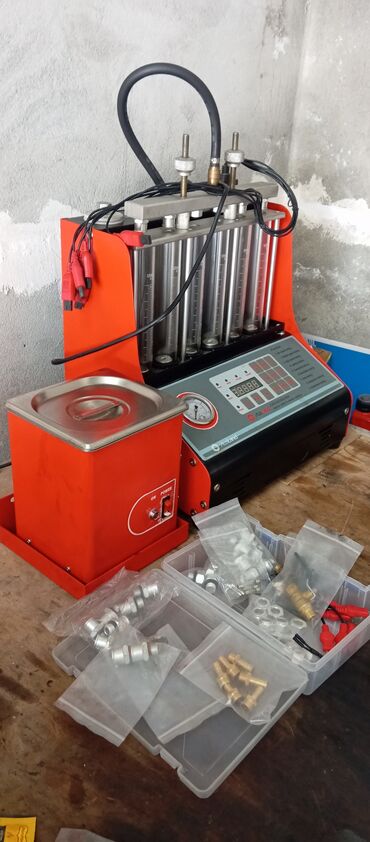 maşın üstü çadır: Injector təmizləmə və test cihazı, həmçinin ultrasəs təmizləyicisi ilə
