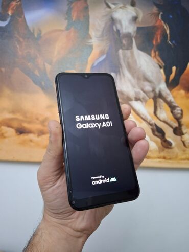 sade samsung: Samsung Galaxy A01, 16 GB, rəng - Qara