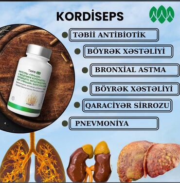 İnqalyatorlar, nebulizerlər: Məhsul: Tiens Kordiseps kapsulları Təsvir: - Bitki mənşəli kapsul