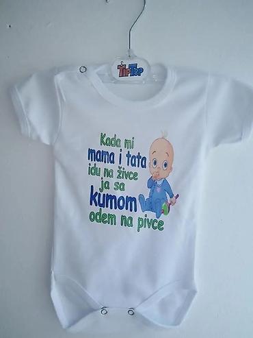 Bodiji i zeke za bebe: Bebi bodiji sa šaljivim natpisima – kratki rukavi Mere 56-62 dvobroj — 10