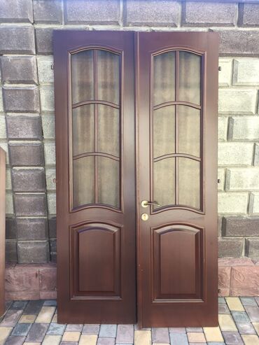 деревянный двери: Межкомнатные деревянные двери, б/у, ширина 1,2м. +доборы и обналичники