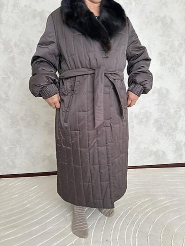 Айымдардын кийими: Пуховик, Узун модель, Кабып тигилген, 2XL — 1