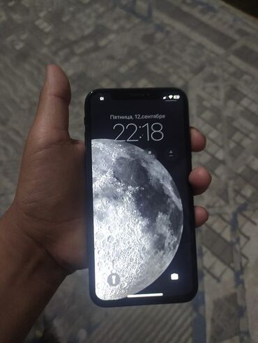 айфон бу xr: IPhone Xs, Колдонулган, 64 ГБ, Кара, Коргоочу айнек, 100 %