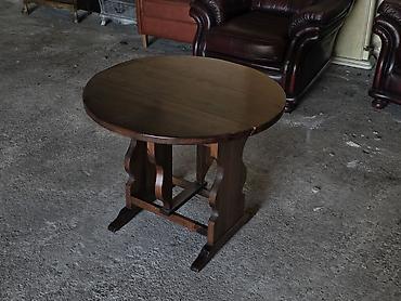 Antique Club Tables: Sklopivi okrugli sto od punog drveta - Materijal: masivno drvo s — 2