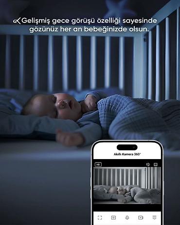 Фото и видеокамеры: Ağıllı Daxili Təhlükəsizlik Kamerası – 2K QHD Alınıb isdifade — 7