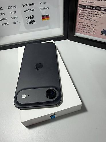 IPhone Air, Б/у, 256 ГБ, Черный, Защитное стекло, Коробка, 100 %