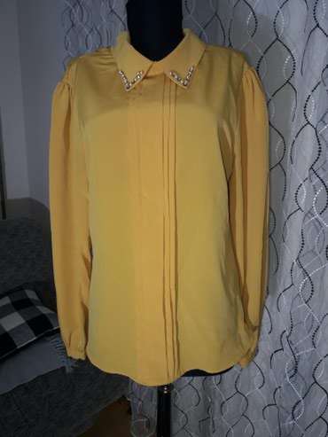košulje za punije žene: M (EU 38), Single-colored, color - Yellow