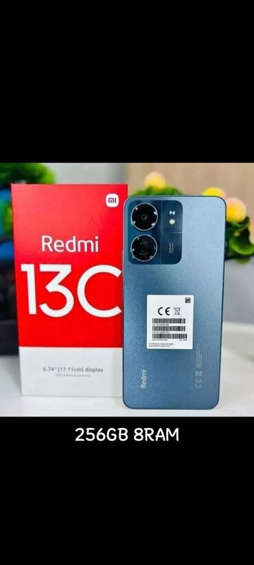 redmi k20: Xiaomi Redmi 13C, 256 GB, 
 İki sim kartlı, Barmaq izi