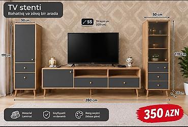 TV stendi – rahatlıq və zövq bir arada - Ümumi en: 280 sm - Yan lalafo.az -da TV stendi – rahatlıq və zövq bir arada - Ümumi en: 280 sm - Yan