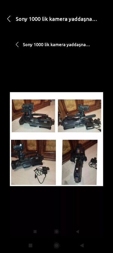 videokamera stativ: Sony 1000 lik kamera yaddaşnan üç ədəd daş prajektoru sumkasi hamısı