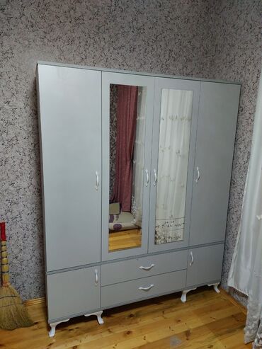 шкаф угловой для спальни: Шкаф-вешалка, Новый, 4 двери, Распашной, Прямой шкаф, Турция