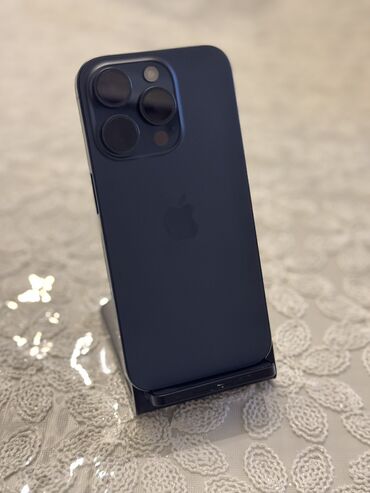 Apple iPhone: IPhone 15 Pro, 256 GB, Blue Titanium, Simsiz şarj, Face ID