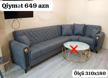 mətbəx mebilləri: Künc divan, Yeni, Parça, Şəhərdaxili pulsuz çatdırılma