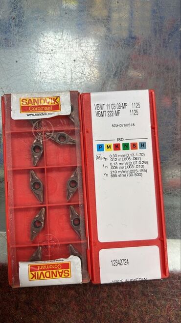 İstehsal avadanlığı: Dəzgah alətləri və kəsici lövhəciklər (freze və torna üçün) — 48