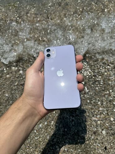 iphone 11 teze: IPhone 11, 128 ГБ, Deep Purple, Отпечаток пальца, Face ID, Беспроводная зарядка