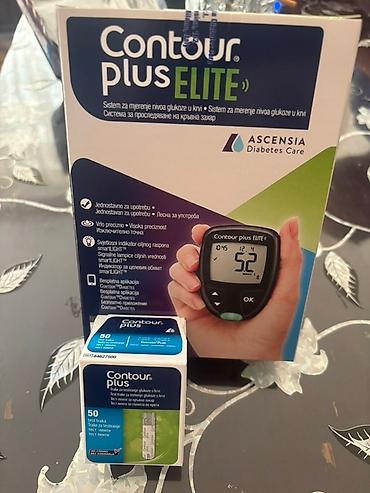 termometar za tecnost: Contour Plus ELITE – sistem za merenje nivoa glukoze u krvi (Ascensia — 1