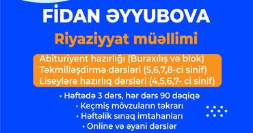 nisan ucun ev bezemek: Repetitor | Riyaziyyat