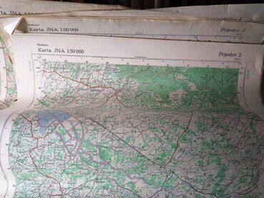 Ostali predmeti za kolekcionarstvo: Topografske karte JNA oko 160 komada (može zamena) Razmera 1:50 000 i